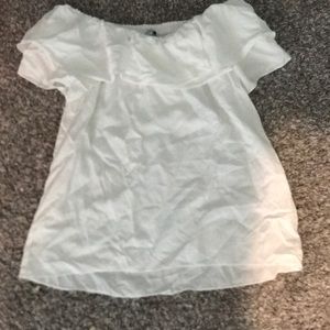 Halston strapless white shirt